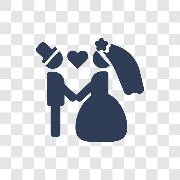 Icône Couple Mariage Concept Logo Couple Mariage Tendance Sur Fond — Image vectorielle