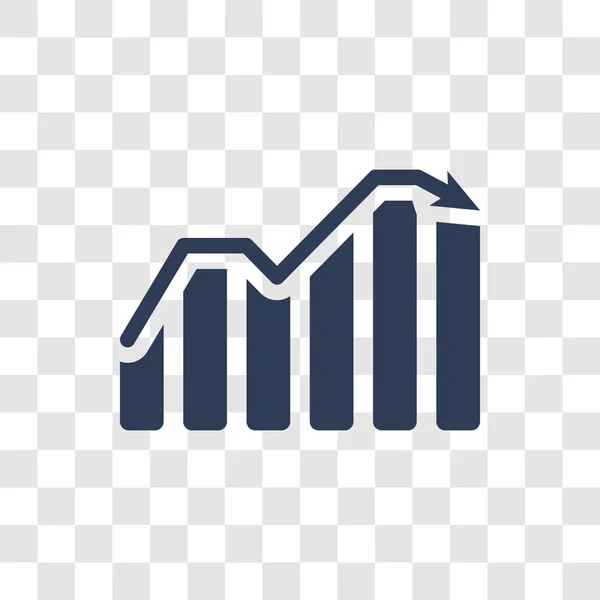 Balkenstatistik Symbol Trendige Bar Statistiken Logo Konzept Auf Transparentem Hintergrund — Stockvektor