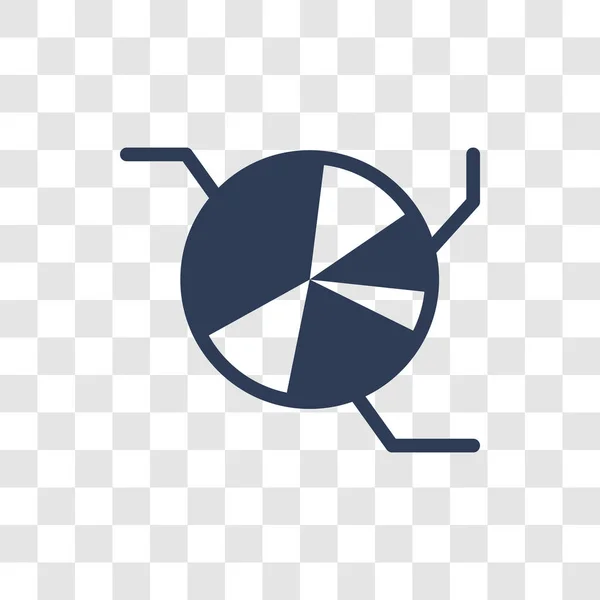 Datenanalyse Tortendiagramm Symbol Trendige Datenanalyse Tortendiagramm Logo Konzept Auf Transparentem — Stockvektor