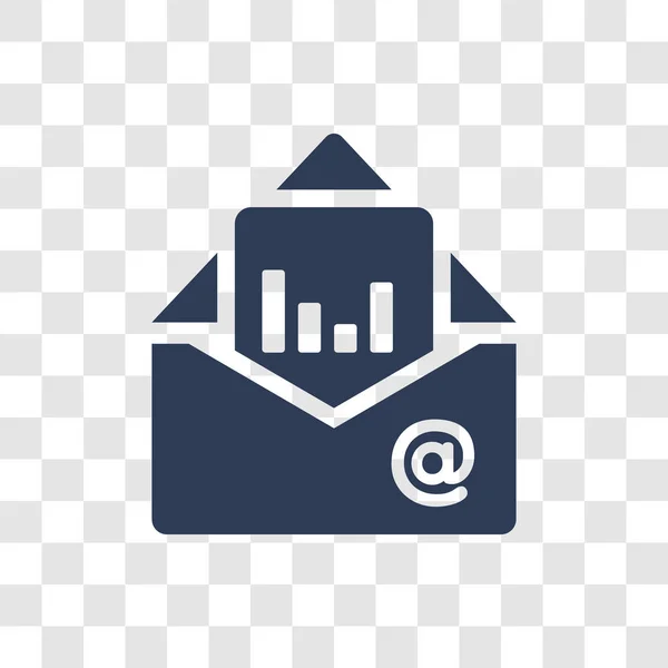 Mail Ikona Analytics Modny Koncepcja Logo Mail Analytics Przezroczystym Tle — Wektor stockowy