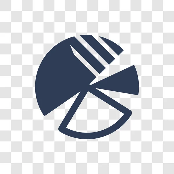 Wykres Kołowy Ikona Modny Wykres Kołowy Koncepcja Logo Przezroczystym Tle — Wektor stockowy