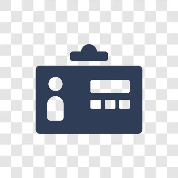 Het Pictogram Van Identiteitskaart Trendy Identiteitskaart Logo Concept Transparante Achtergrond — Stockvector