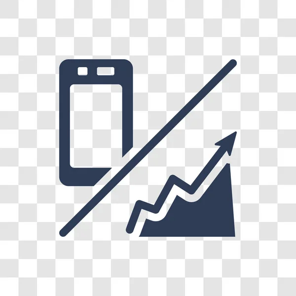 Mobil Analytik Symbol Trendiges Mobiles Analytics Logo Konzept Auf Transparentem — Stockvektor