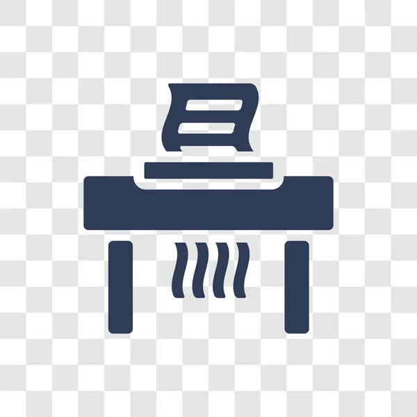 Paper Shredder Icon Trendy Paper Shredder Logo Concept Transparent Background — Stock Vector