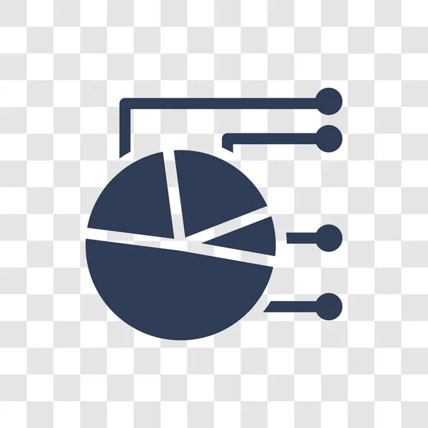Pasta Grafik Simgesi Trendy Pasta Grafik Logo Kavramı Analytics Koleksiyonundan — Stok Vektör