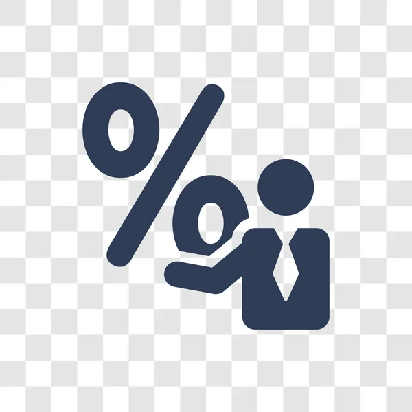 Ícone Percentual Trendy Percentage Logo Concept Transparent Background Business Analytics —  Vetores de Stock