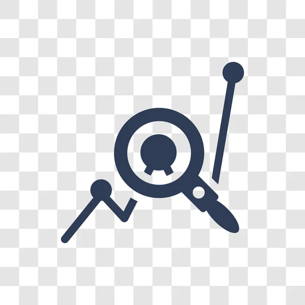 Suchanalyse Symbol Trendy Search Analytics Logo Konzept Auf Transparentem Hintergrund — Stockvektor