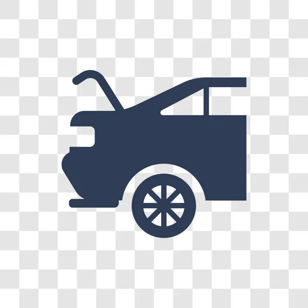 車の起動アイコン 車パーツのコレクションからの透明な背景のトレンディな車起動ロゴのコンセプト — ストックベクタ