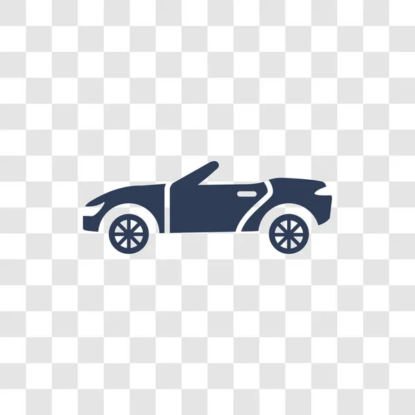 車ソフト トップ アイコン 車パーツのコレクションから透明な背景にトレンディな車ソフト トップのロゴのコンセプト — ストックベクタ