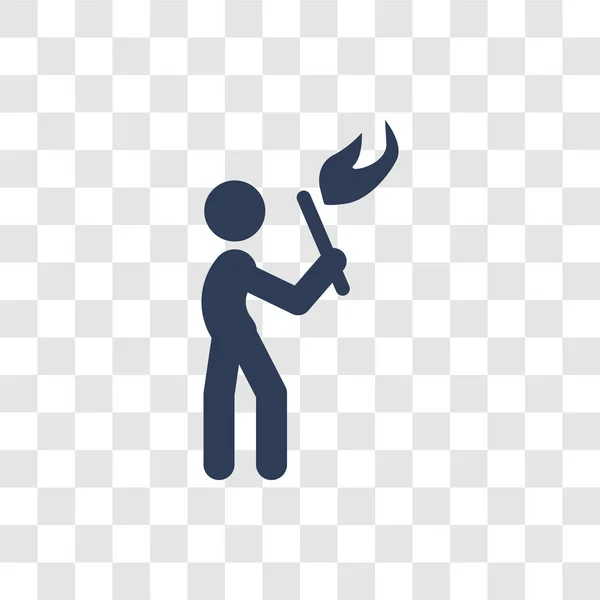 Вогняна Ікона Пожирача Модний Вогонь Харчова Людина Концепція Логотипу Прозорому — стоковий вектор