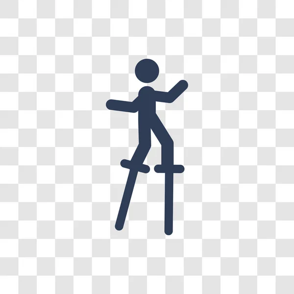 Icono Del Andador Inclinación Concepto Logotipo Trendy Stilt Walker Sobre — Vector de stock