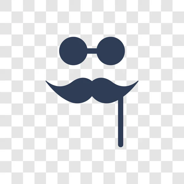 Ícone Bigode Conceito Logotipo Bigode Moda Fundo Transparente Coleção Circo —  Vetores de Stock