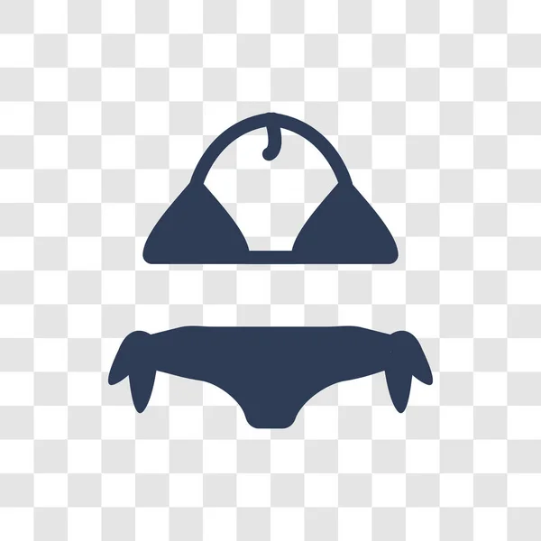 Ikona Bikini Modnym Bikini Koncepcja Logo Przezroczystym Tle Kolekcji Ubrań — Wektor stockowy