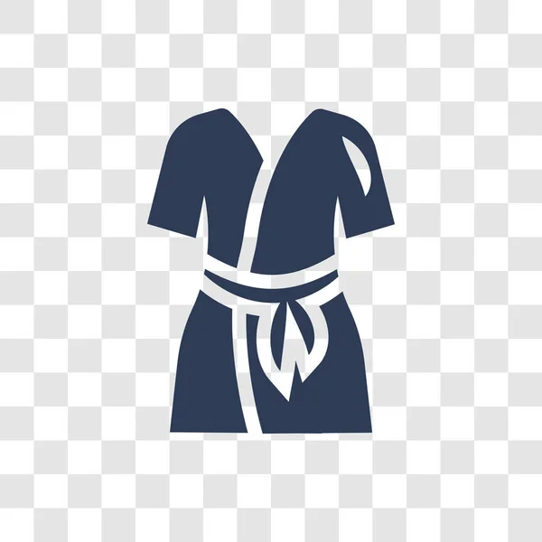 Icono Del Vestido Vestir Concepto Logotipo Trendy Dressing Gown Sobre — Archivo Imágenes Vectoriales