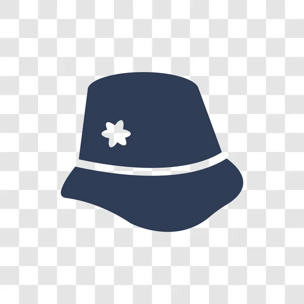 Значок Шляпы Модная Концепция Логотипа Hat Прозрачном Фоне Коллекции Одежды — стоковый вектор