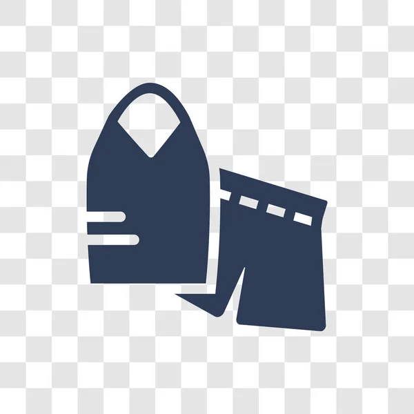 Kıyafeti Simgesi Modaya Uygun Kıyafeti Logo Kavramı Kıyafetler Koleksiyonundan Şeffaf — Stok Vektör