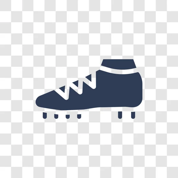 足球鞋图标 时尚足球鞋的标志概念透明背景从服装收藏 — 图库矢量图片