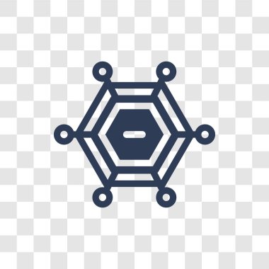 Düğüm simgesi. Trendy düğüm logo kavramı Cryptocurrency ekonomi ve finans koleksiyonundan şeffaf arka plan üzerinde