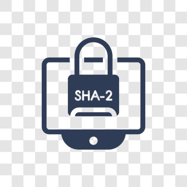 SHA 2 simge. Trendy Sha 2 logo kavramı Cryptocurrency ekonomi ve finans koleksiyonundan şeffaf arka plan üzerinde
