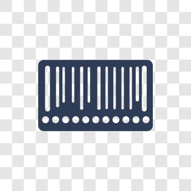 Barkod simgesi. Trendy Bar kod logo kavramı teslim ve lojistik koleksiyonundan şeffaf arka plan üzerinde