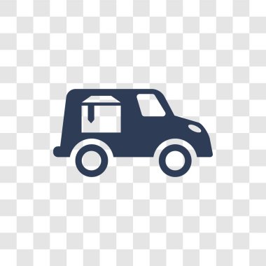 Araba simgesi ile teslim. Araba logosu kavram şeffaf arka plan ile trendy teslim teslimat ve lojistik koleksiyonundan