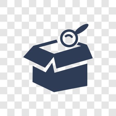 Ürün simgesi. E-ticaret ve ödeme koleksiyonundan şeffaf arka plan üzerinde trendy ürün logosu kavramı