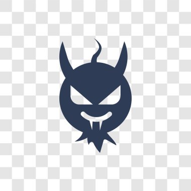 Şeytan simgesi. Trendy şeytan logo kavramı masal koleksiyonundan şeffaf arka plan üzerinde