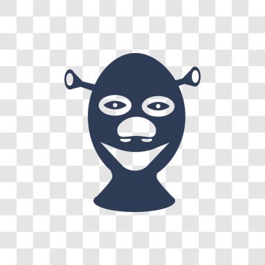 Ogre simgesi. Trendy ogre logo kavramı masal koleksiyonundan şeffaf arka plan üzerinde