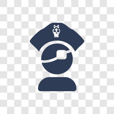 Korsan simgesi. Trendy korsan logo kavramı masal koleksiyonundan şeffaf arka plan üzerinde