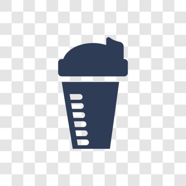 Protein shake simgesi. Trendy Protein shake logo kavramı spor salonu ve Fitness koleksiyonundan şeffaf arka plan üzerinde