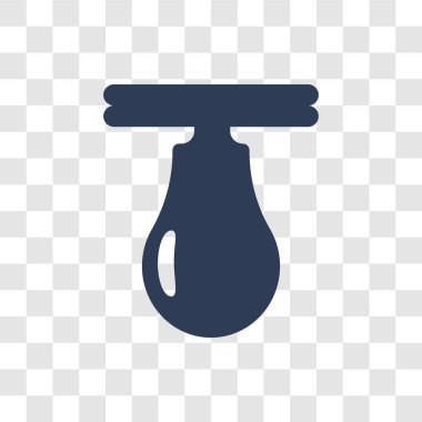 Topu simgesini delme. Trendy kum top logo kavramı spor salonu ve Fitness koleksiyonundan şeffaf arka plan üzerinde