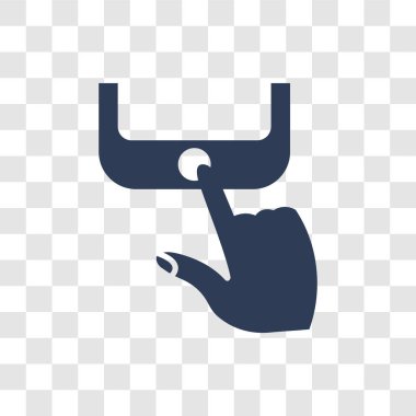 Jest simgesi kilidini açmak için itin. Jest logo kavramı eller koleksiyonundan şeffaf arka plan üzerinde kilidini açmak için trendy itme
