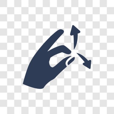 Dokunmatik ve dikey sürgülü jest simgesi. Trendy dokunmatik ve el koleksiyonundan şeffaf arka plan üzerinde dikey sürgülü jest logo kavramı