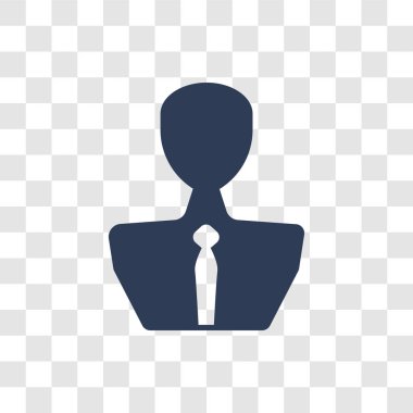 Yönetici simgesi. Trendy yönetici logo kavramı insan kaynakları koleksiyonundan şeffaf arka plan üzerinde