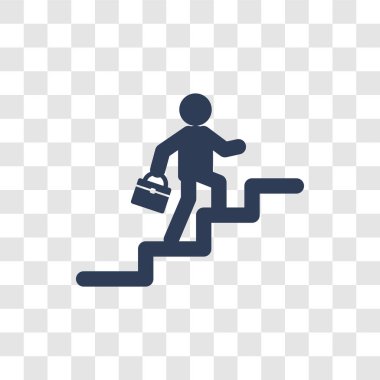 Kariyer simgesi. Modaya uygun kariyer logo kavramı insan kaynakları koleksiyonundan şeffaf arka plan üzerinde