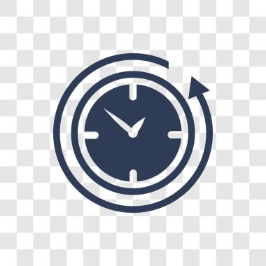 12 saat simgesi. Trendy 12 saat logo kavramı insan kaynakları koleksiyonundan şeffaf arka plan üzerinde