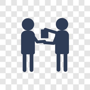 Sözleşme simgesi. Trendy sözleşme logo kavramı insan kaynakları koleksiyonundan şeffaf arka plan üzerinde