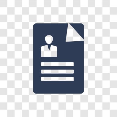 Sürdür simge. Trendy özgeçmiş logo kavramı insan kaynakları koleksiyonundan şeffaf arka plan üzerinde