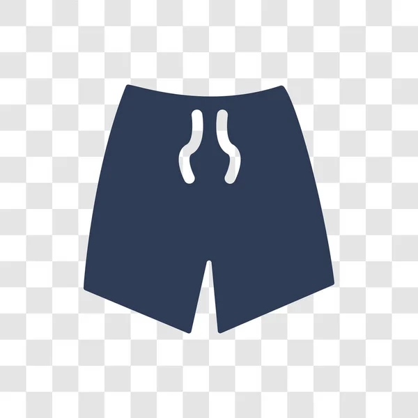 泳裤图标 时尚的游泳短裤标志的概念 透明的背景从服装收藏 — 图库矢量图片