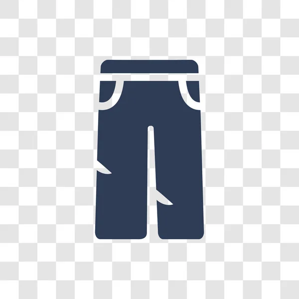 Kalhot Ikona Módní Kalhoty Logo Koncepci Průhledném Pozadí Kolekce Oblečení — Stockový vektor