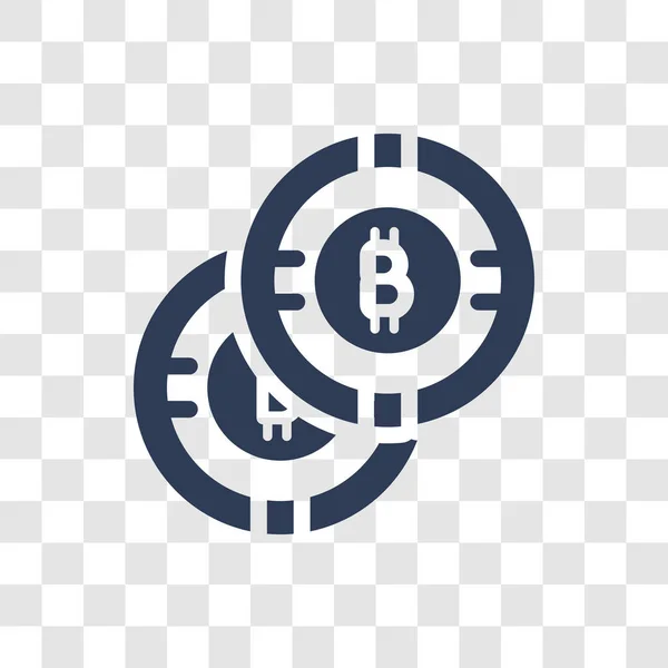 Bitcoins Значок Модний Bitcoins Логотип Концепція Прозорий Фон Економіки Фінансів — стоковий вектор