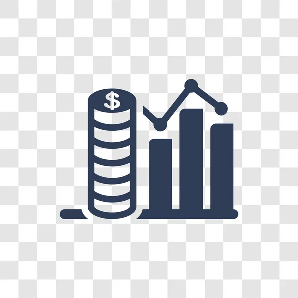 Ícone Diagrama Orçamento Conceito Logotipo Diagrama Orçamento Moda Fundo Transparente — Vetor de Stock