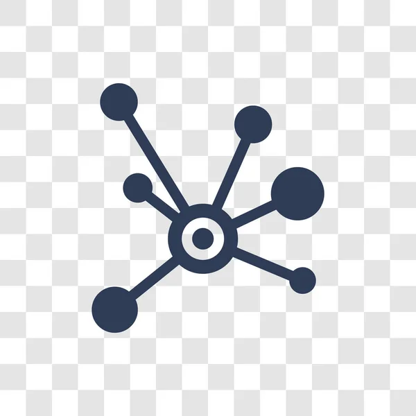 Icono Descentralizado Concepto Logotipo Descentralizado Moda Sobre Fondo Transparente Economía — Vector de stock