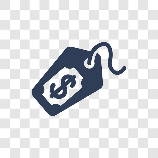 Icono Etiqueta Dólar Concepto Logotipo Etiqueta Dólar Moda Fondo Transparente — Vector de stock