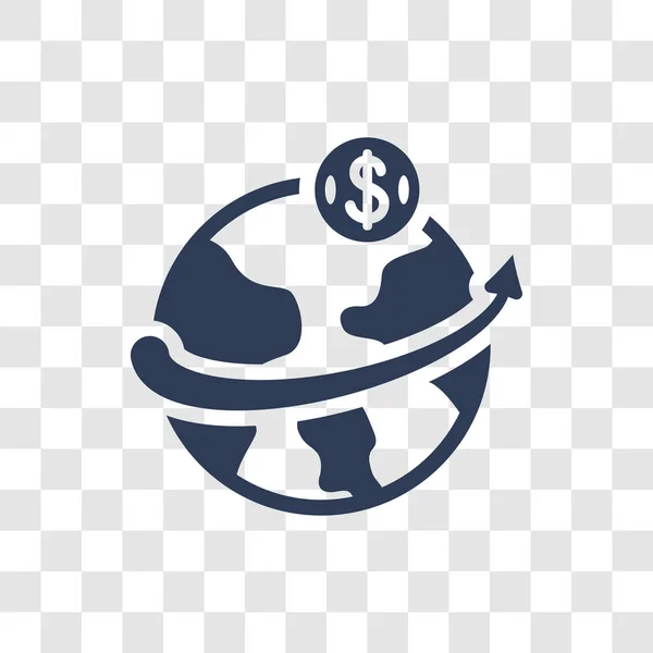 Ekonomi Ikonen Trendiga Ekonomi Logotyp Koncept Transparent Bakgrund Från Kryptovaluta — Stock vektor