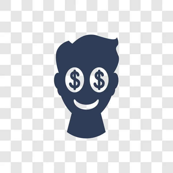 Icono Codicia Concepto Logotipo Trendy Greed Sobre Fondo Transparente Economía — Vector de stock