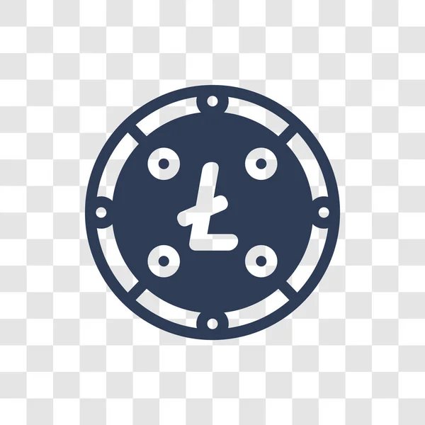 Icône Litecoin Concept Logo Litecoin Mode Sur Fond Transparent Économie — Image vectorielle