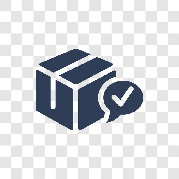 Ausgeliefertes Box Verifikations Symbol Trendy Gelieferte Box Verifikation Logo Konzept — Stockvektor