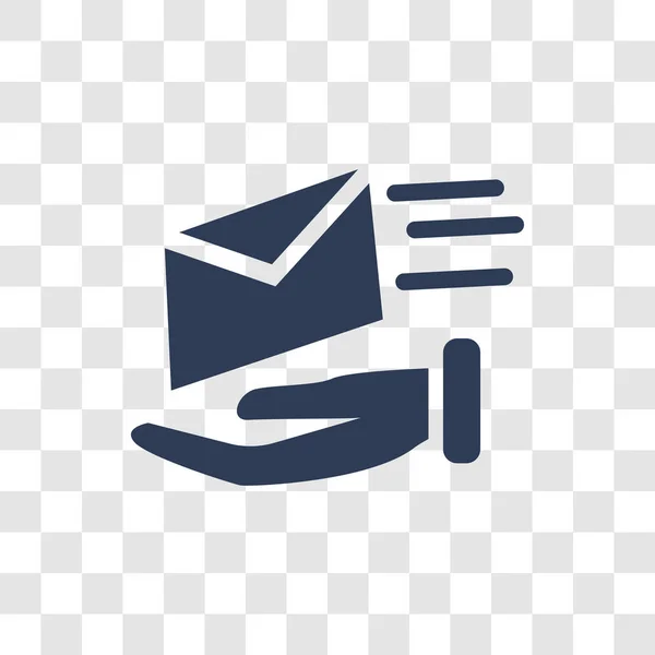 メール アイコンを表現します 物流のコレクションから透明な背景にトレンディなエクスプレス メール ロゴのコンセプト — ストックベクタ
