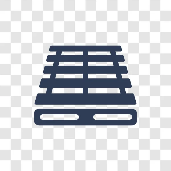 Pallet Pictogram Trendy Pallet Logo Concept Transparante Achtergrond Uit Collectie — Stockvector
